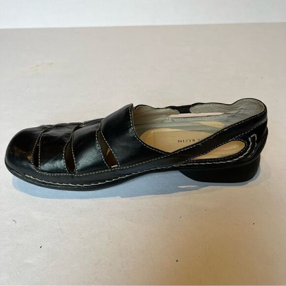 Anne Klein AK Black Slip On Sandal Loafers Round Toe Size 7M Flats - Picture 3 of 9